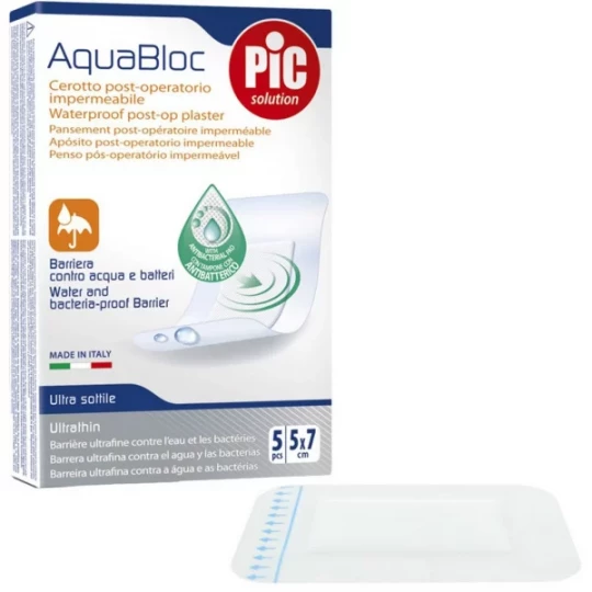 PIC Aquabloc Pansements Post-Opératoires Imperméables x 5