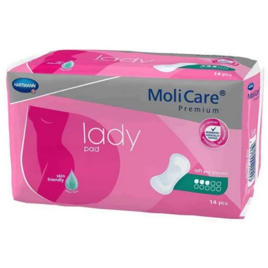 Hartmann Molicare Premium Protections Anatomiques Lady Pad 3 Gouttes x 14