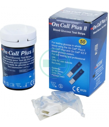 On Call Plus II Bandelettes pour glucomètre x 50