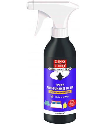 Cinq sur Cinq Spray Anti-Punaises de Lit Spécial Textiles Infestés 250 ml
