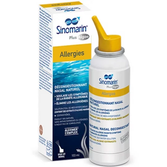 Sinomarin Spray Nasal Algues Allergies Nez bouché 2 x 100 ml