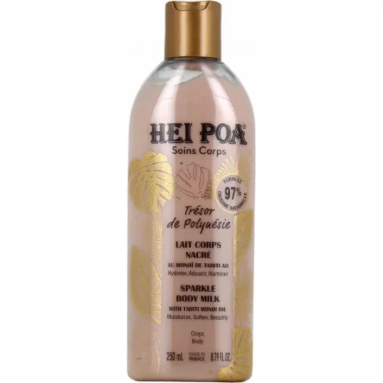 Hei Poa Trésor de Polynésie Lait Corps Nacré 250 ml
