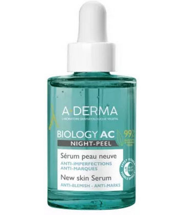 A-Derma Biology AC Night Peel Sérum Peau Neuve 30 ml