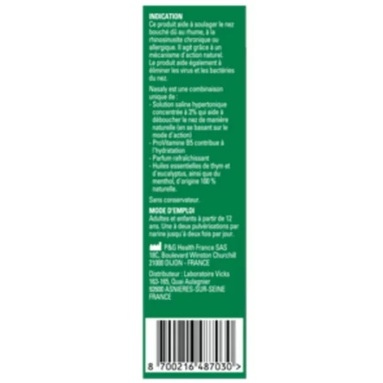 Vicks Nasaly Spray Nasal Nez Bouché 20 ml - image 5