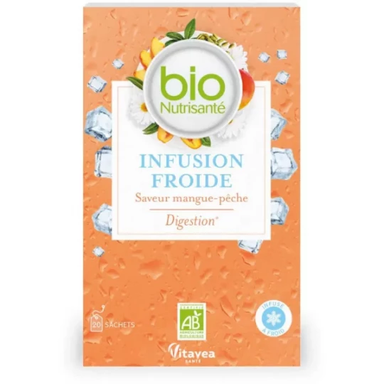 BioNutrisanté Infusion Froide Digestion Mangue Pêche Sachets x 20