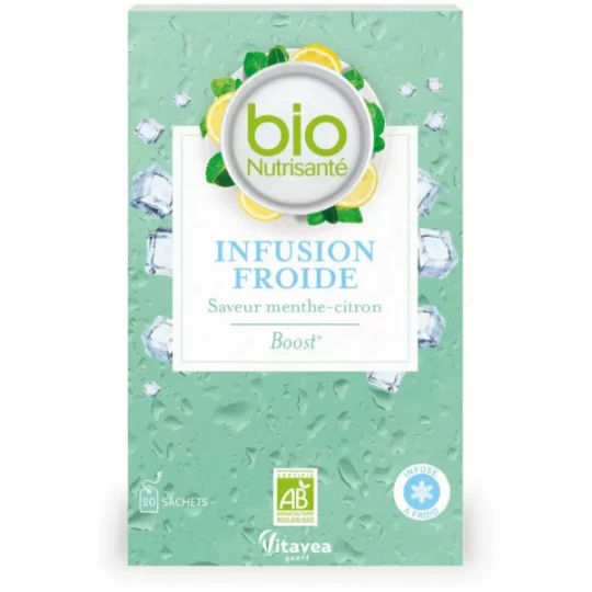 Nutrisanté Bio Infusion Froide Saveur Menthe-Citron Sachets x 20