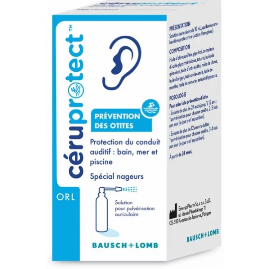 Bausch & Lomb Céruprotect Solution Auriculaire Spray 10 ml