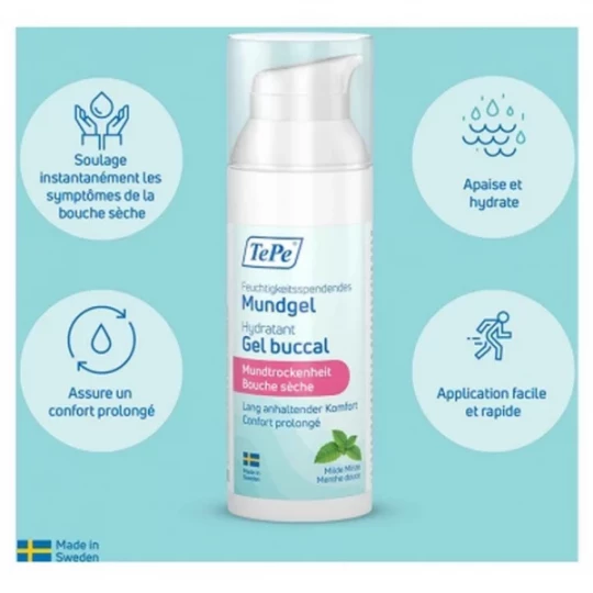 TePe Gel Buccal Hydratant Bouche Sèche Menthe Douce 50 ml - image 4