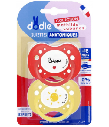 Dodie Sucettes Anatomiques Collection Mathilde Cabanas +18 Mois x 2