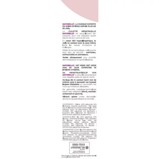 Saforelle Culotte Menstruelle Flux Abondant - image 5