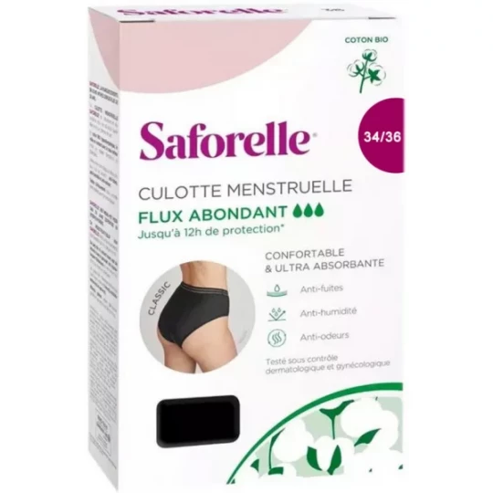 Saforelle Culotte Menstruelle Flux Abondant