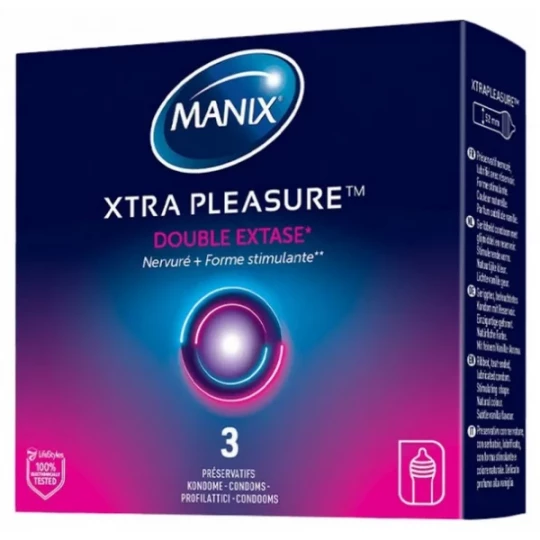 Manix Xtra Pleasure Double Extase Préservatifs x 3