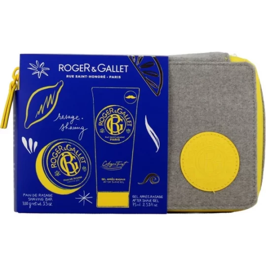 Roger&Gallet Trousse Cologne Twist Pain de Rasage 100 g + Gel Après-rasage 75 ml