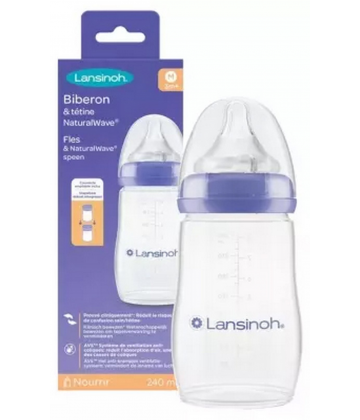 Lansinoh Natural Wave Biberon 3 Mois et +