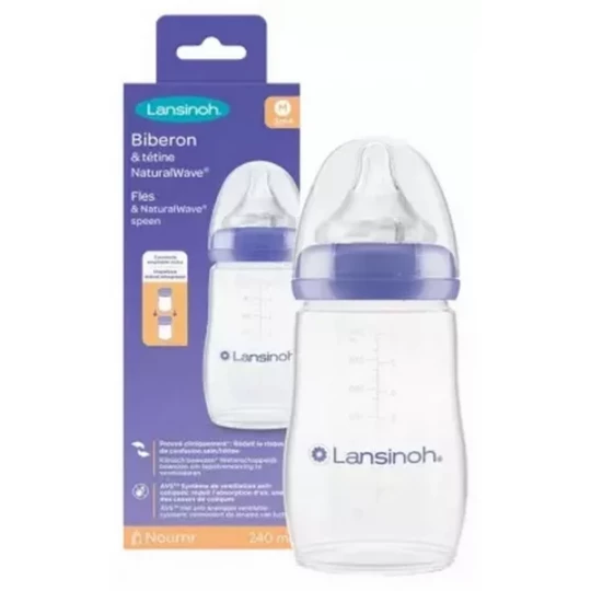 Lansinoh Natural Wave Biberon 3 Mois et +