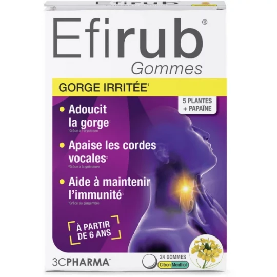 3C Pharma Efirub Gommes Gorge Irritée x 24 - image 2