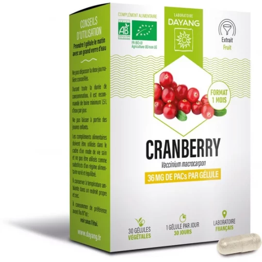 Dayang Cranberry Bio Gélules x 30