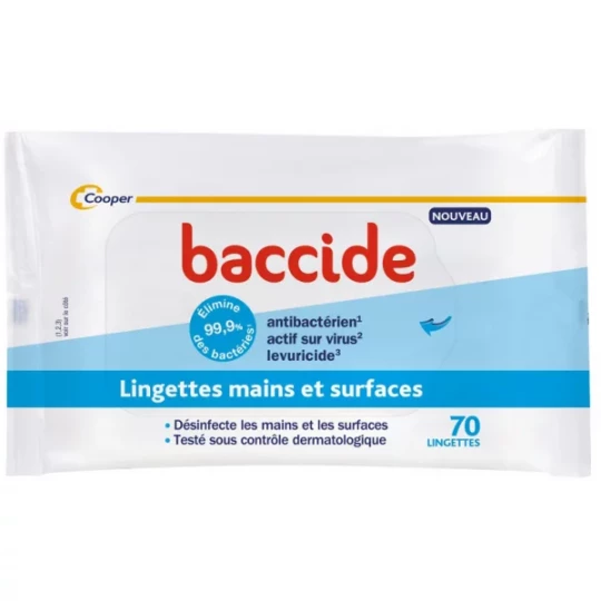 Baccide Lingettes Antibactériennes x 70