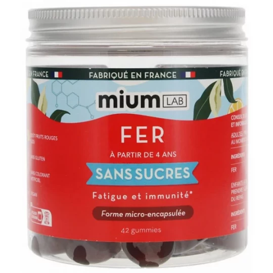Mium Lab Fer Sans Sucres Gommes x 42
