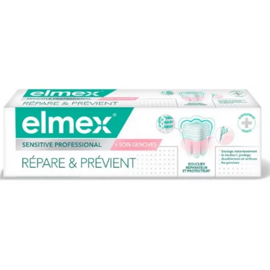 Elmex Dentifrice Sensitive Professional Répare & Prévient + Soin Gencives 75 ml