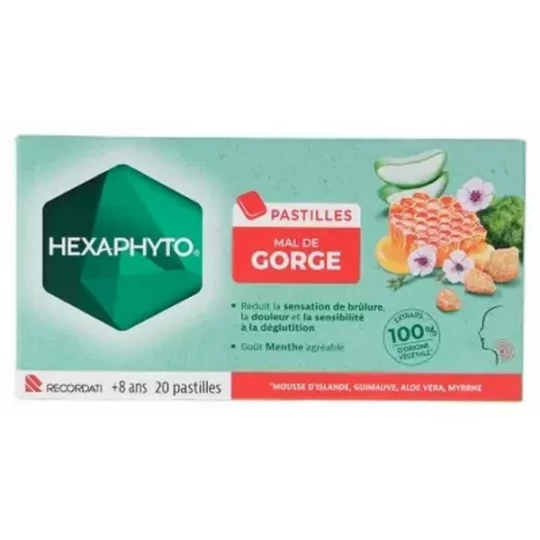 Hexaphyto Mal de Gorge Pastilles x 20
