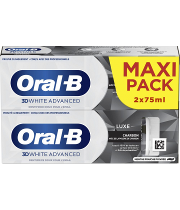 Oral-B 3D White Advanced Luxe Charbon Dentifrice