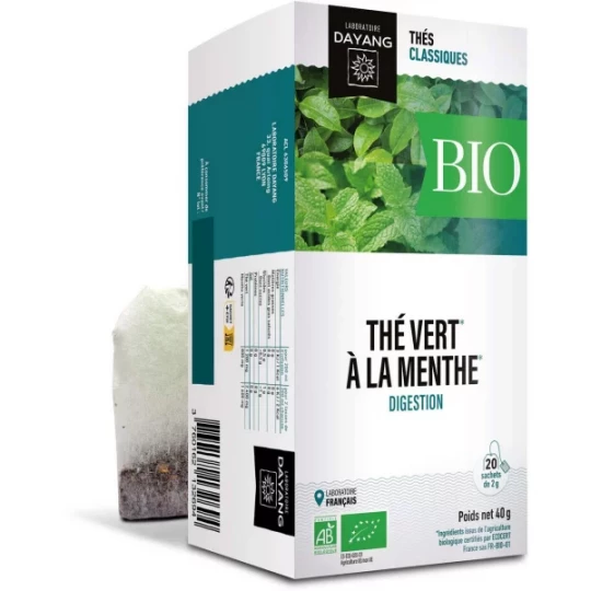 Dayang Thé Vert à la Menthe Bio Sachets x 20