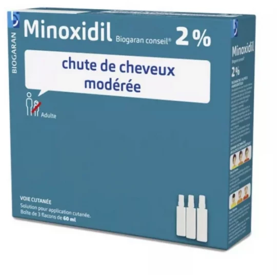 Minoxidil Biogaran Conseil 2% 3 x 60 ml