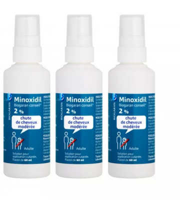 Minoxidil Biogaran Conseil 2% 3 x 60 ml
