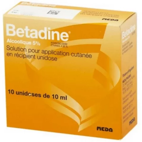 Bétadine Solution Alcoolique 5% Unidoses x 10