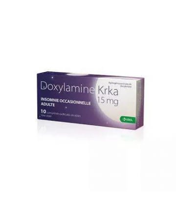 KRKA Doxylamine 15 mg Comprimés x 10
