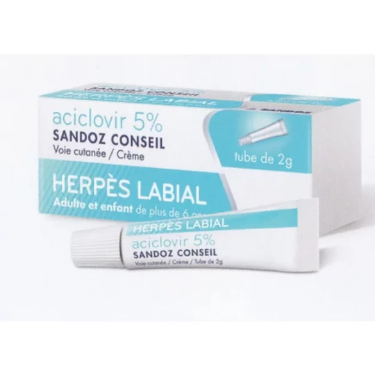 Sandoz Conseil Aciclovir 5% 2 g