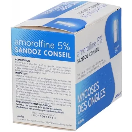 Sandoz Conseil Amorolfine 5% 2,5 ml - image 3