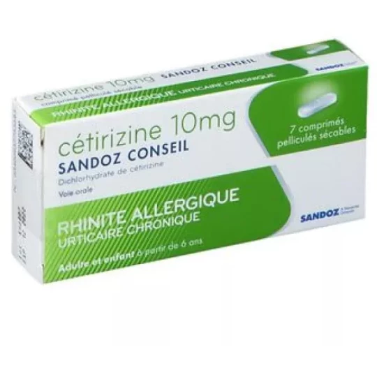 Sandoz Conseil Cétirizine 10 mg x 7