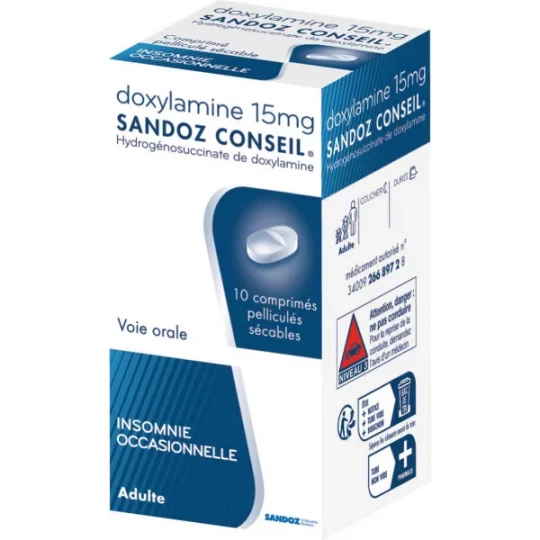 Sandoz Conseil Doxylamine 15 mg x 10