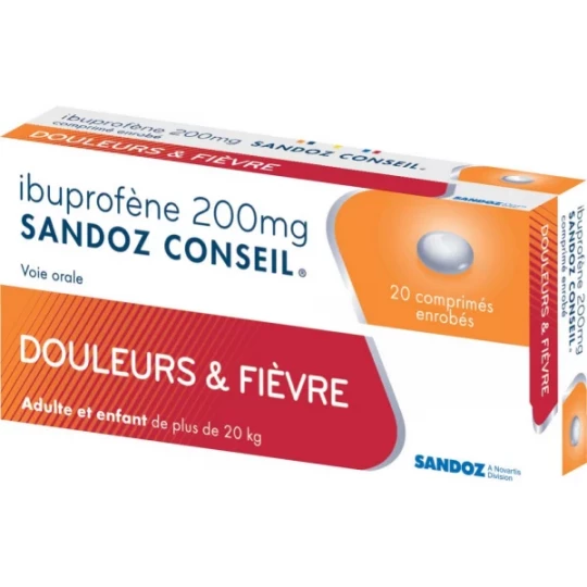 Sandoz Conseil Ibuprofène 200mg x 20