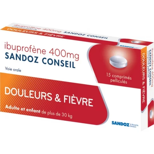 Sandoz Conseil Ibuprofène 400 mg x 15