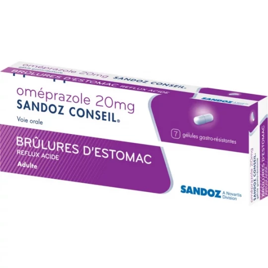 Sandoz Conseil Oméprazole 20mg