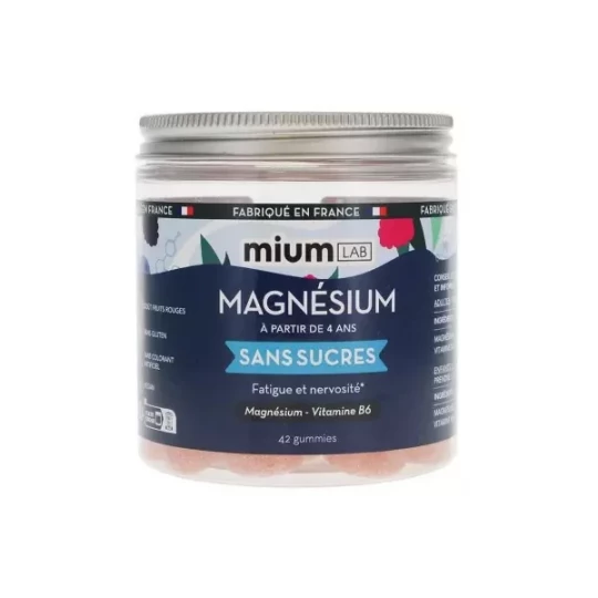 Mium Lab Magnésium Sans Sucres Gommes x 42