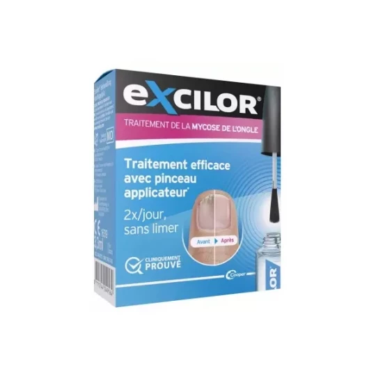 Excilor Traitement de la Mycose de l'Ongle Solution avec Pinceau Applicateur 3,3 ml