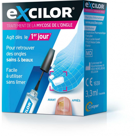 Excilor Traitement de la Mycose de l'Ongle Solution avec Pinceau Applicateur 3,3 ml - image 2