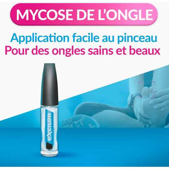 Excilor Traitement de la Mycose de l'Ongle Solution avec Pinceau Applicateur 3,3 ml - image 3
