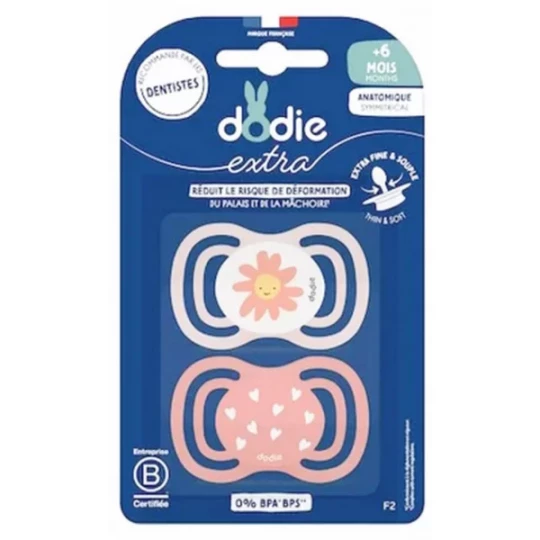 Dodie Sucettes Anatomiques Extra Fines +6 Mois x 2 - image 2