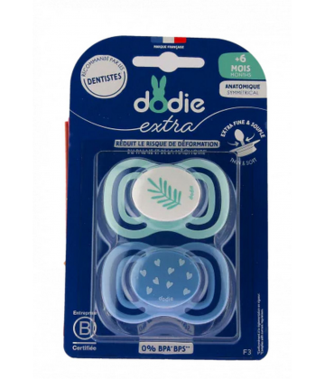 Dodie Sucettes Anatomiques Extra Fines +6 Mois x 2