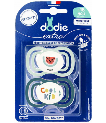 Dodie Sucettes Anatomiques Extra Fines +18 Mois x 2