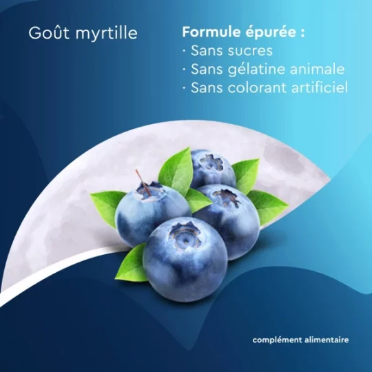 Euphytose Nuit Sommeil Mélatonine 1 mg Gommes Myrtille x 30 - image 2
