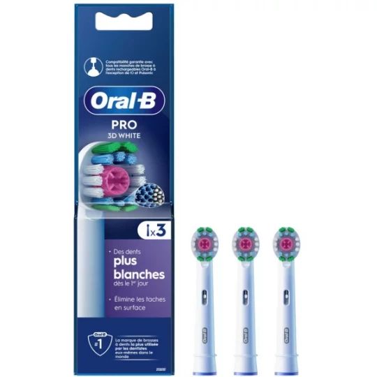 Oral'B Lot de Brossettes 3D White Clean Maximiser x 3