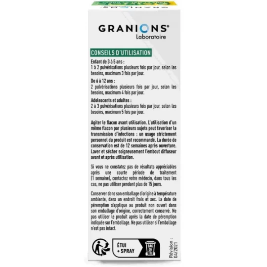Granions Spray Toux et Maux de Gorge 20 ml - image 2
