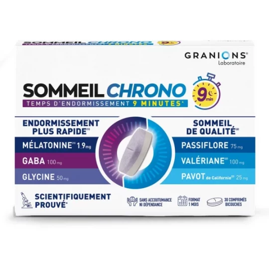 Granions Sommeil Chrono 9 min Comprimés x 30