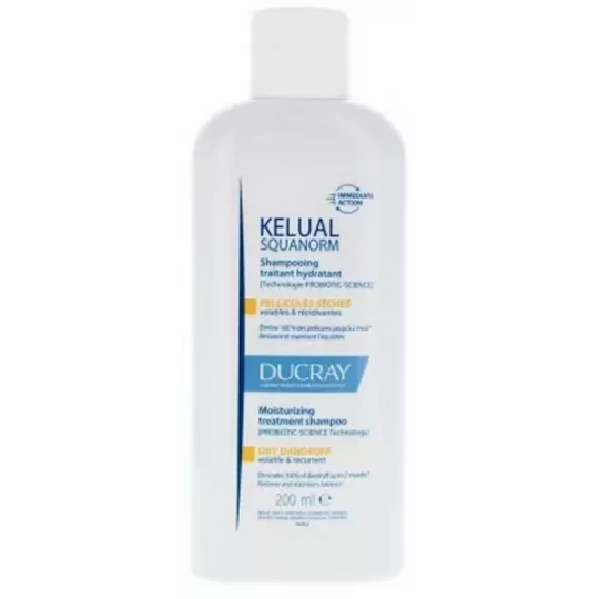 Ducray Kelual Squanorm Shampooing Traitant Hydratant Pellicules Sèches